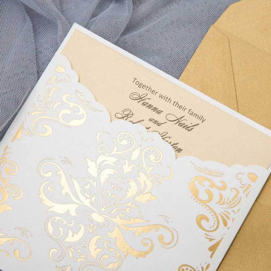 'Damask' - SQ Laser cut Pocket Sleeve