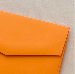 diy invitation paper bloom tangerine yellow closeup