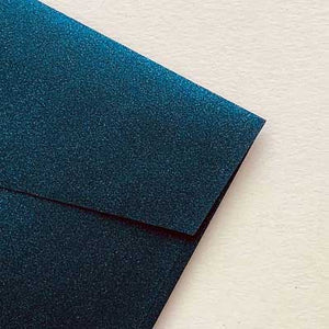 envelopes glamour puss metallic blue moon closeup