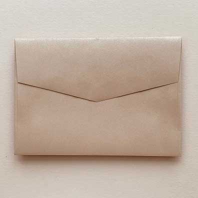envelopes glamour puss metallic champers ivory