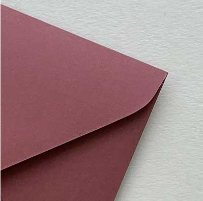 Heirlooom Deep Rose envelope closeup