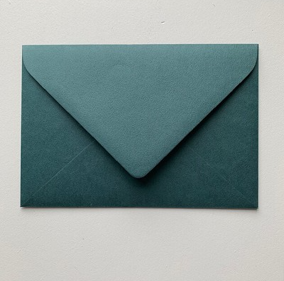 woodland emerald green envelope
