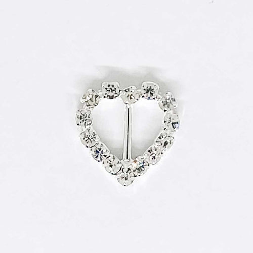 Buckle - Diamante - Heart (Vertical Bar)
