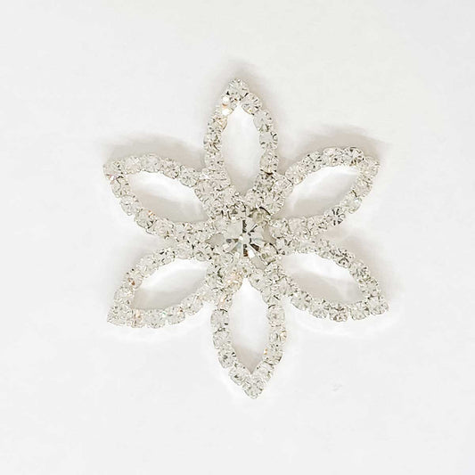 diamante cluster flower petal