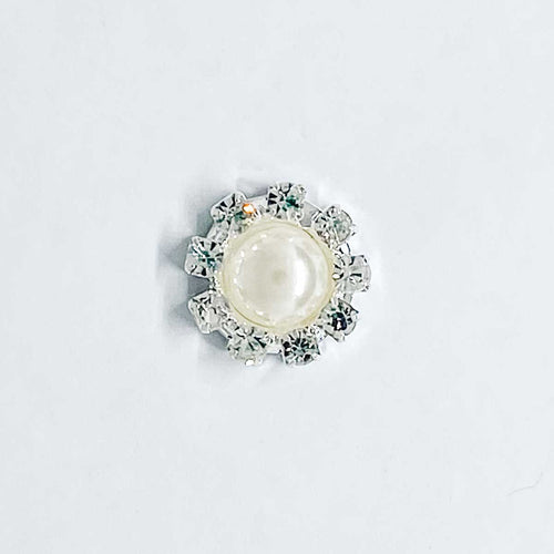 Cluster - Diamante & Pearl - Circle Small 18mm