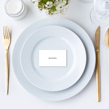 classic black and white place card