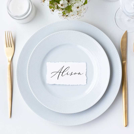 deckle edge place cards