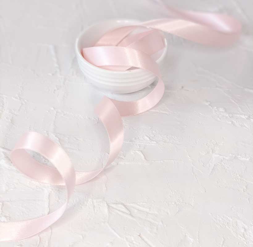 satin ribbon light pink