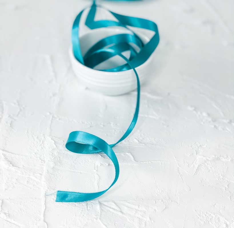 satin ribbon turquoise