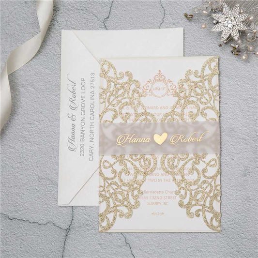 foil printed belly band on vellum paper