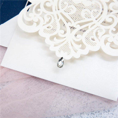 'Laced Droplet' - Laser cut Pocket Fold