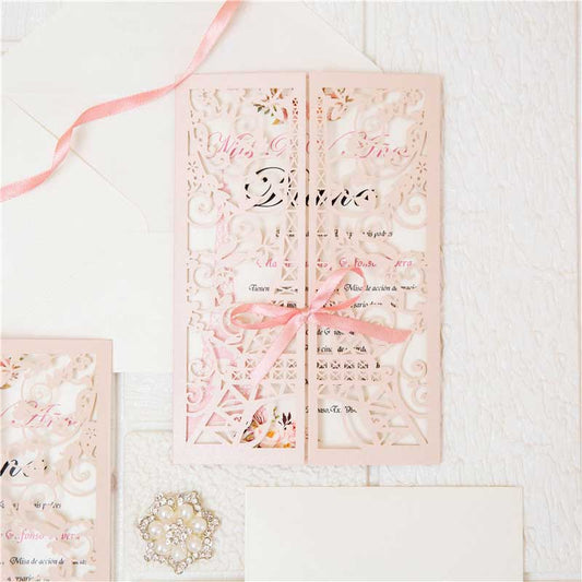 eiffel tower laser cut invitation DIY set
