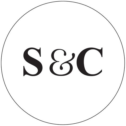 wax stamp initials with ampersand artwork