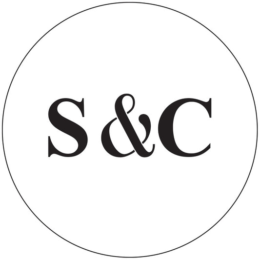 wax stamp initials with ampersand artwork
