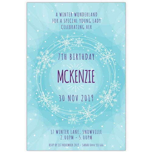 Frozen birthday invitation - Icicle