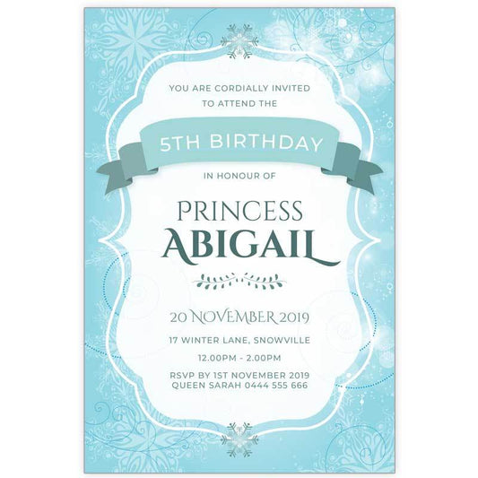 Frozen birthday invitation - Scroll