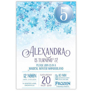 Frozen birthday invitation - Magical Wonderland