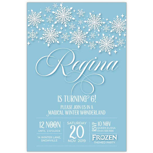 Frozen birthday invitation - Wave
