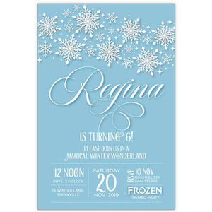 Frozen birthday invitation - Wave