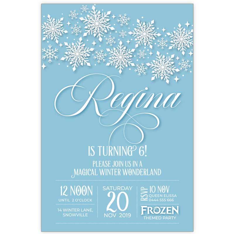 Frozen birthday invitation - Wave