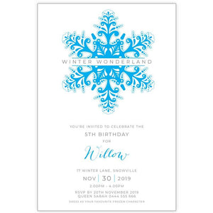 Frozen birthday invitation - Snowflake