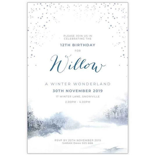 Frozen birthday invitation - Winter Wonderland