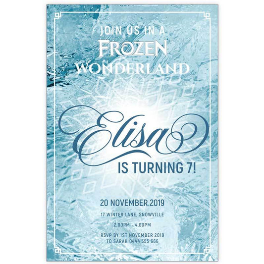 Frozen birthday invitation - Wonderland
