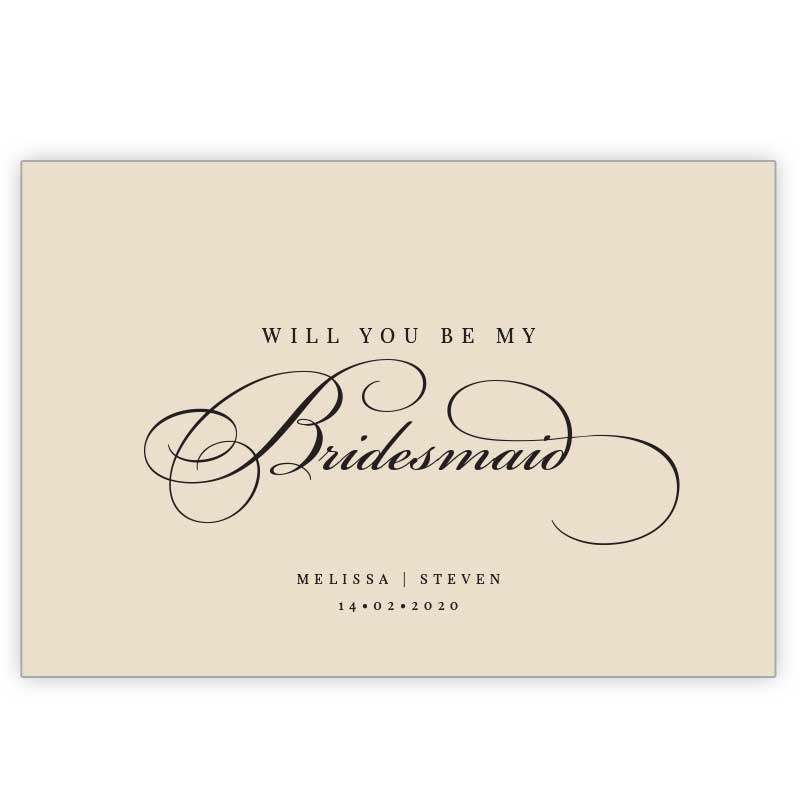 bridesmaid card
