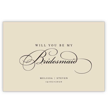 bridesmaid card