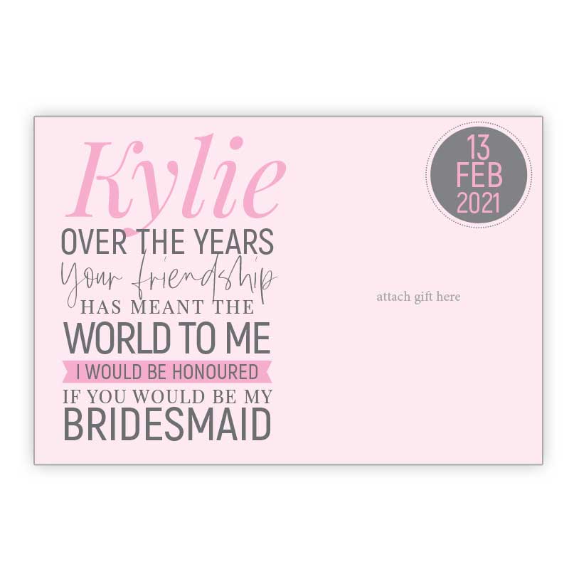 bridesmaid card