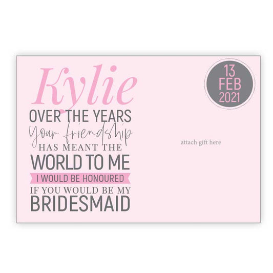 bridesmaid card