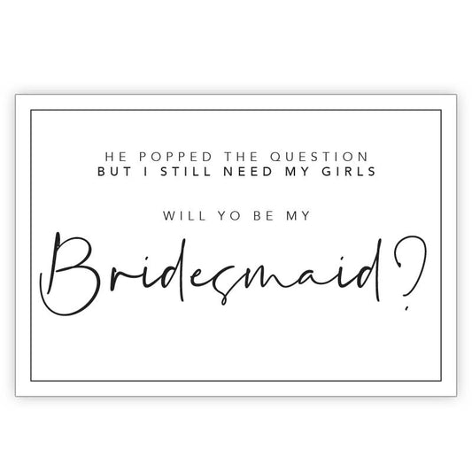 bridesmaid card