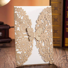 Butterfly Laser-cut invitation natural