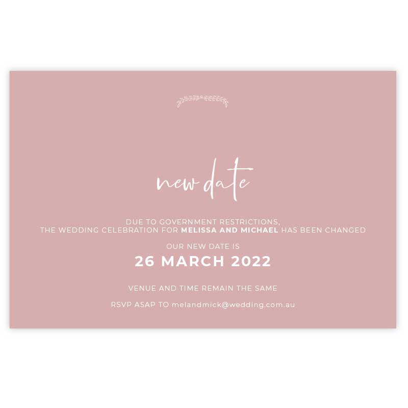 change of date card rose