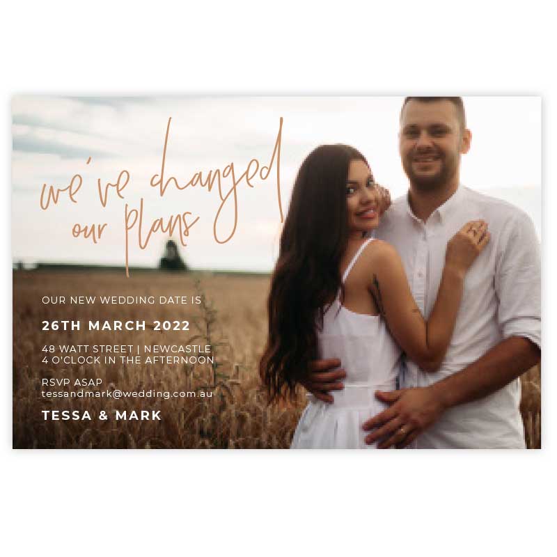 change the date card photo terracotta white
