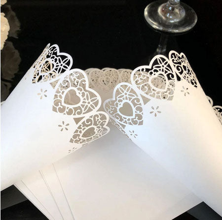 Confetti Cones - Laser-cut Hearts