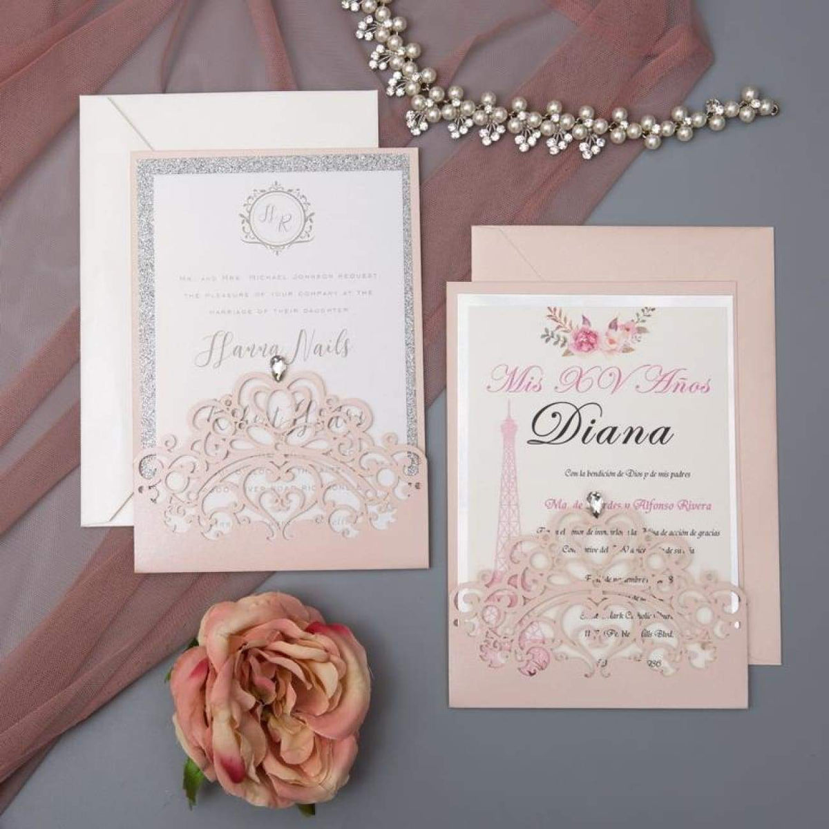 'Crown Quinceanera' - Laser cut Sleeve