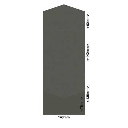 square iflap invitation pocket ionised grey