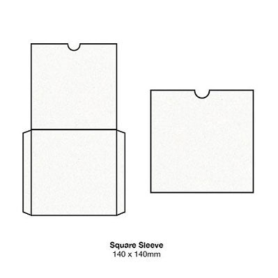curious metallic cyrogen white square invitation sleeve