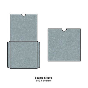 curious metallic galvanised grey square invitation sleeve
