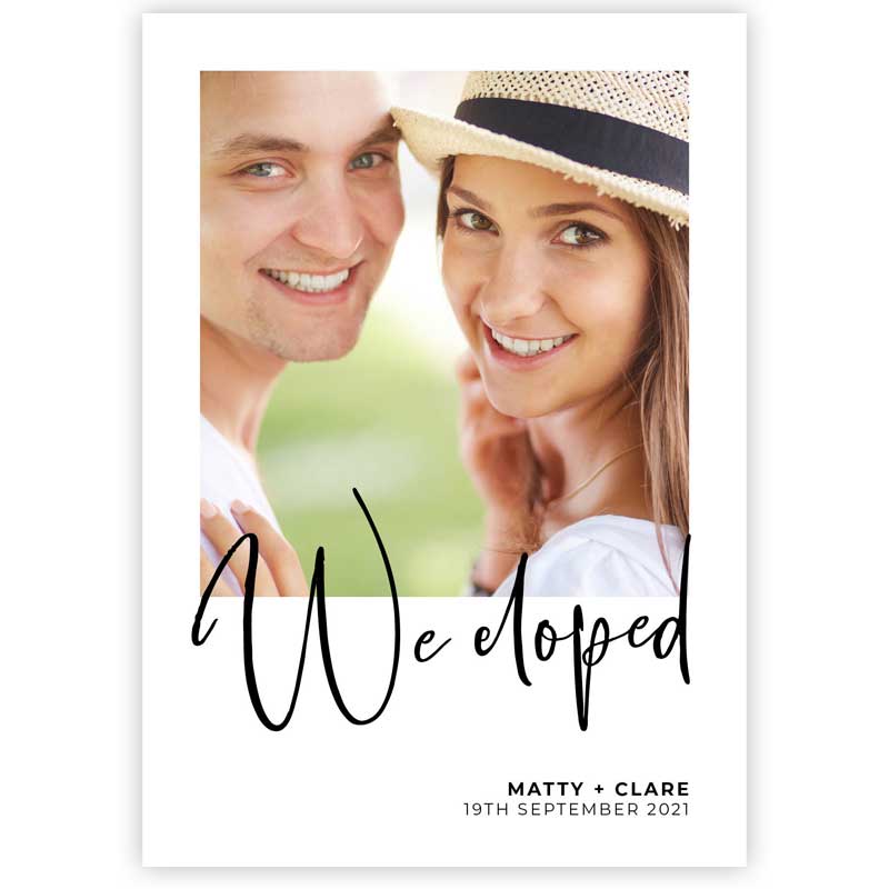 personalised elopement card