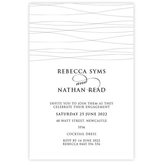 classic and modern engagement invitation