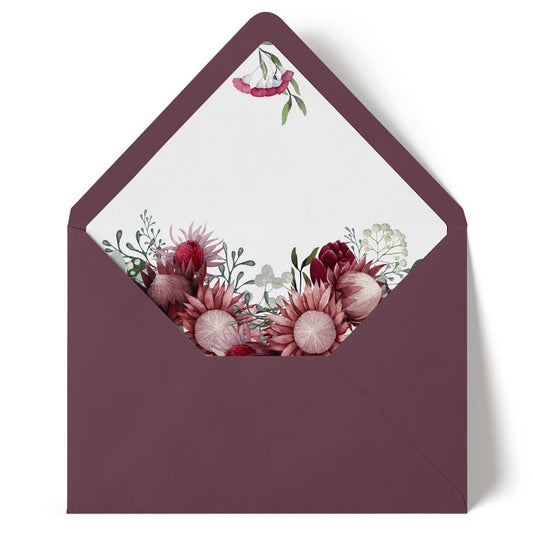 Elissa Dark Protea - Envelope Liner