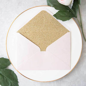 gold glitter envelope liner 