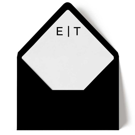 modern monogram envelope liner