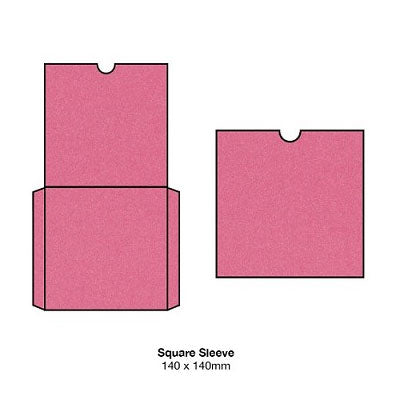glamour puss pink metallic hot hot sqare invitation sleeve