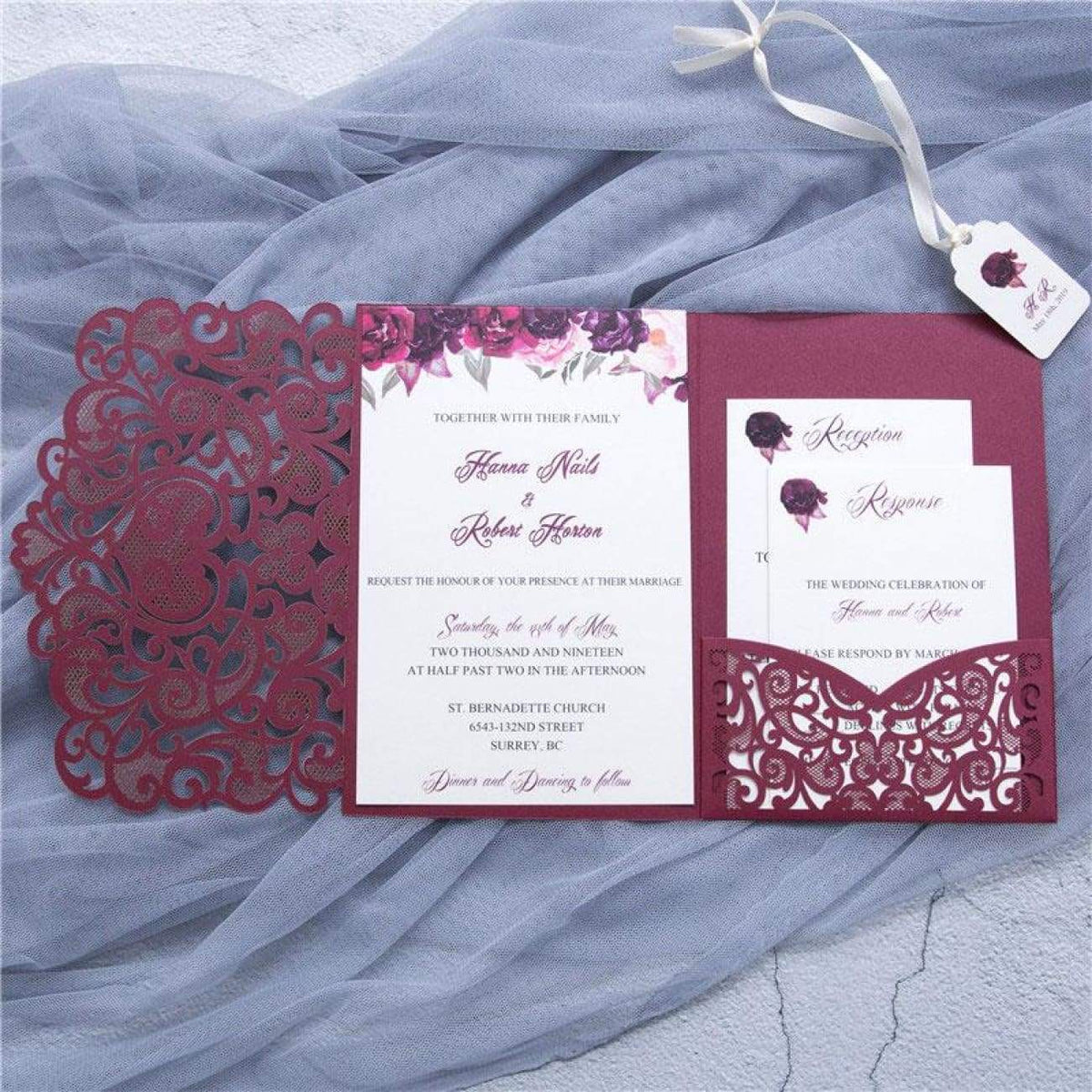 Graceful Love' - Laser-cut Tri-fold Pocket