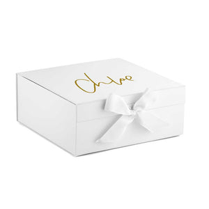 bridesmaid proposal box hamper box white decal