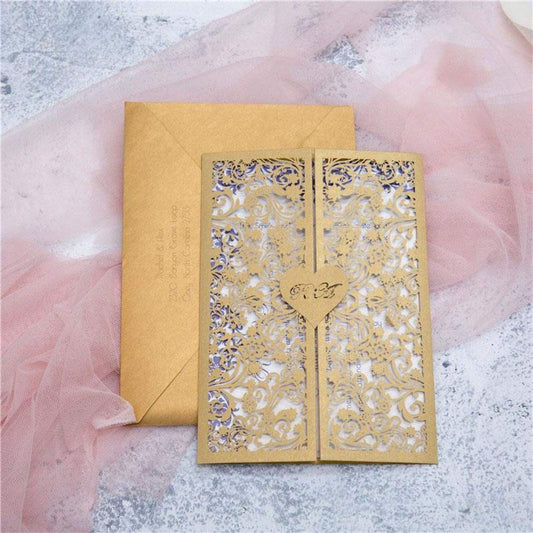 Heart on Fairy Vine' - Laser-cut - Personalised - Gate Fold