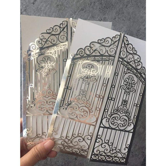 Iron Gates Mirror Laser-cut Invitation